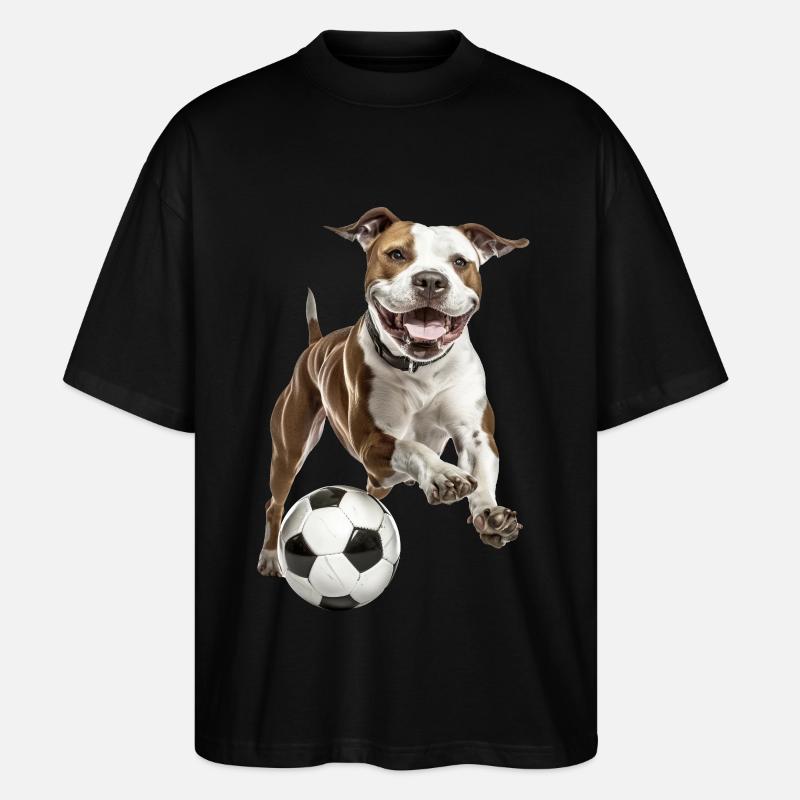 Pitbull terrier américain - T-shirt bio Blaster 2.0 coupe oversize Stanley/Stella Unisexe - noir