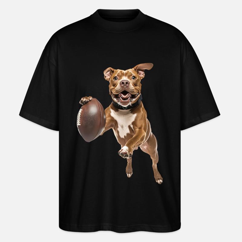 Pitbull terrier américain - T-shirt bio Blaster 2.0 coupe oversize Stanley/Stella Unisexe - noir