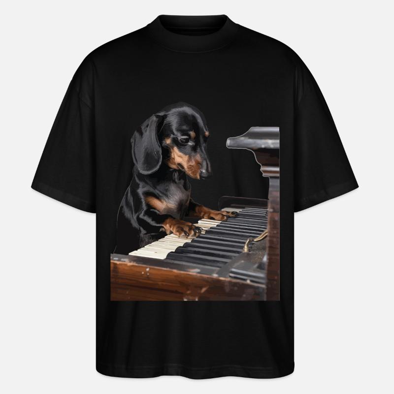 Teckel - T-shirt bio Blaster 2.0 coupe oversize Stanley/Stella Unisexe - noir