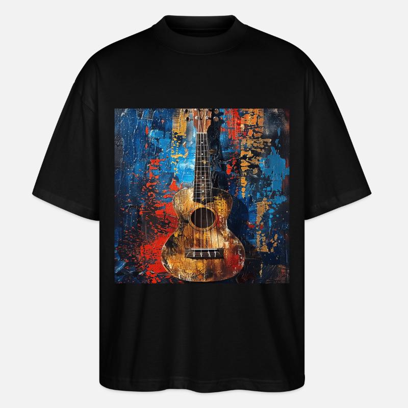 Ukulele - Stanley/Stella Oversized Unisex Bio T-Shirt Blaster 2.0 - Schwarz