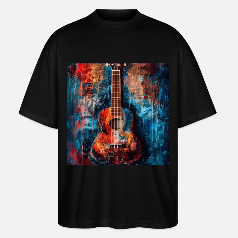 Ukulele - Stanley/Stella Oversized Unisex Bio T-Shirt Blaster 2.0 - Schwarz