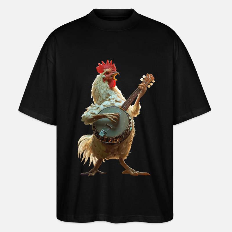 Banjo Coq - T-shirt bio Blaster 2.0 coupe oversize Stanley/Stella Unisexe - noir