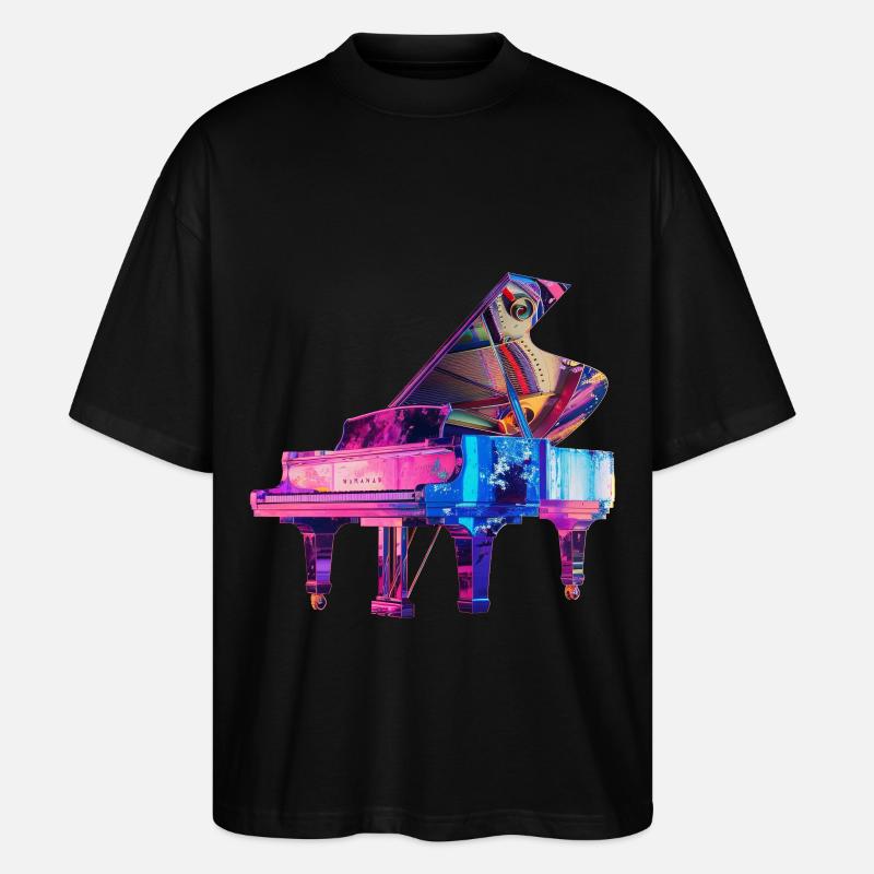 Klavier - Stanley/Stella Oversized Unisex Bio T-Shirt Blaster 2.0 - Schwarz