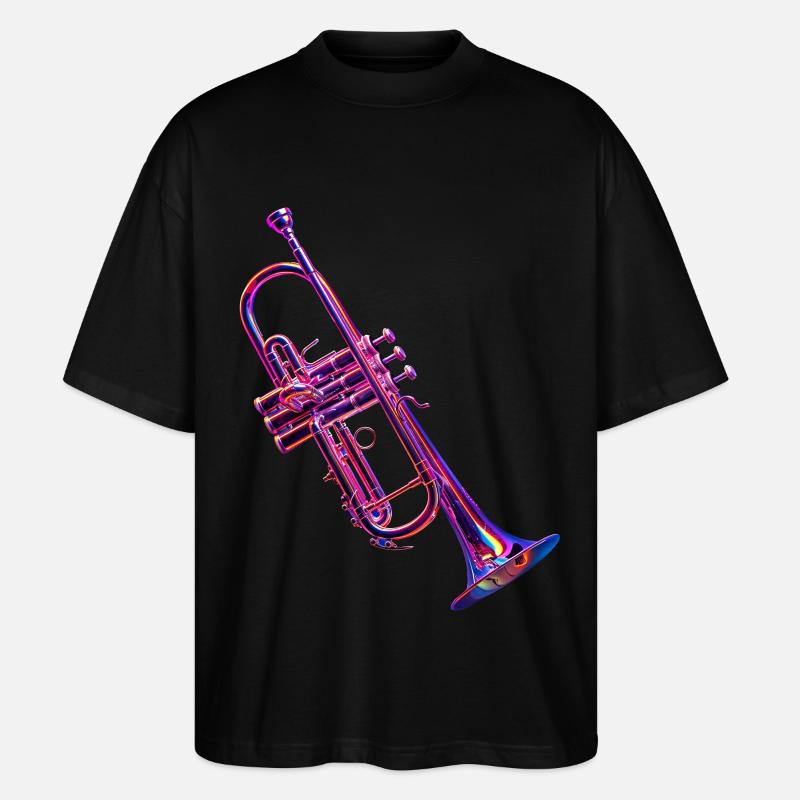Trompete - Stanley/Stella Oversized Unisex Bio T-Shirt Blaster 2.0 - Schwarz