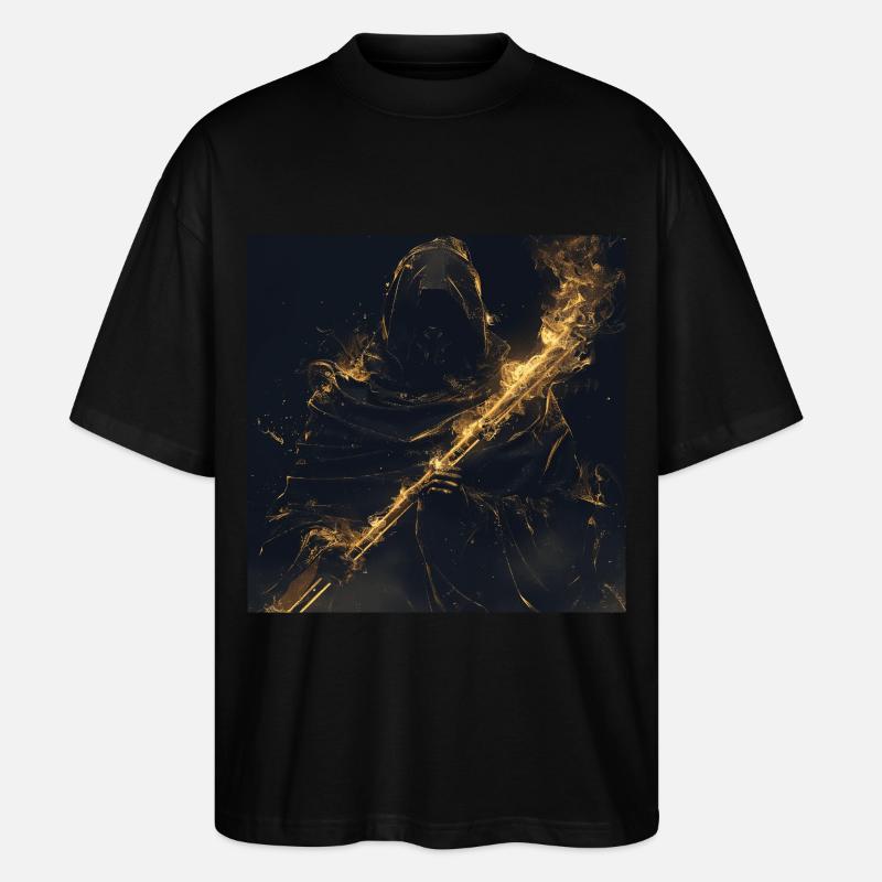 Querflöte - Stanley/Stella Oversized Unisex Bio T-Shirt Blaster 2.0 - Schwarz