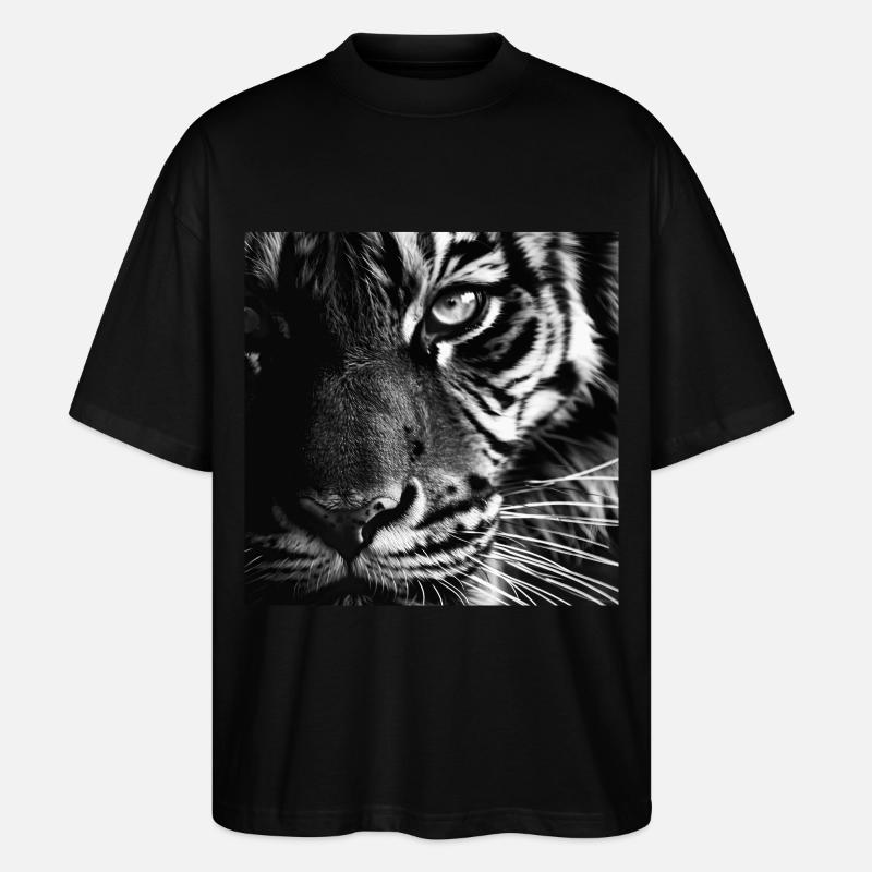 Tigerauge - Stanley/Stella Oversized Unisex Bio T-Shirt Blaster 2.0 - Schwarz