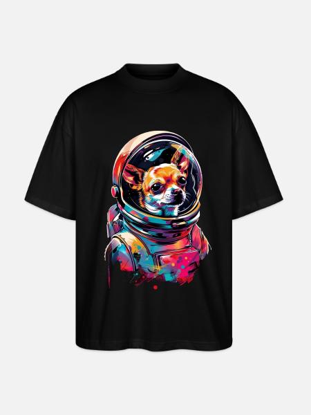 Chihuahua - Stanley/Stella Oversized Unisex Bio T-Shirt Blaster 2.0 - Schwarz