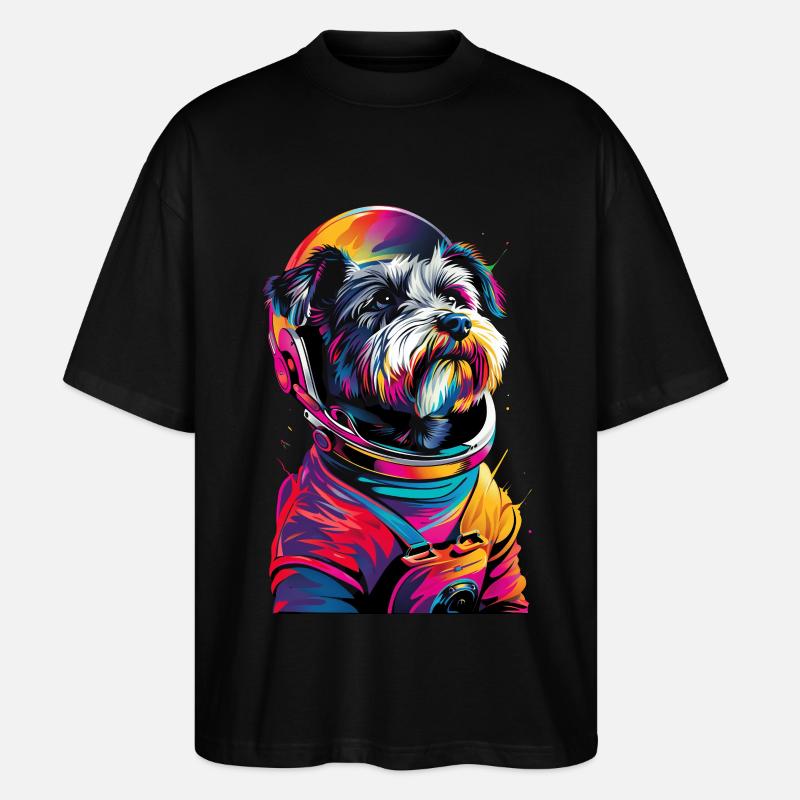 Zwergschnauzer - Stanley/Stella Oversized Unisex Bio T-Shirt Blaster 2.0 - Schwarz