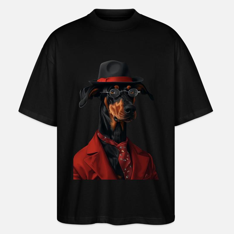 Dobermann - Stanley/Stella Oversized Unisex Bio T-Shirt Blaster 2.0 - Schwarz