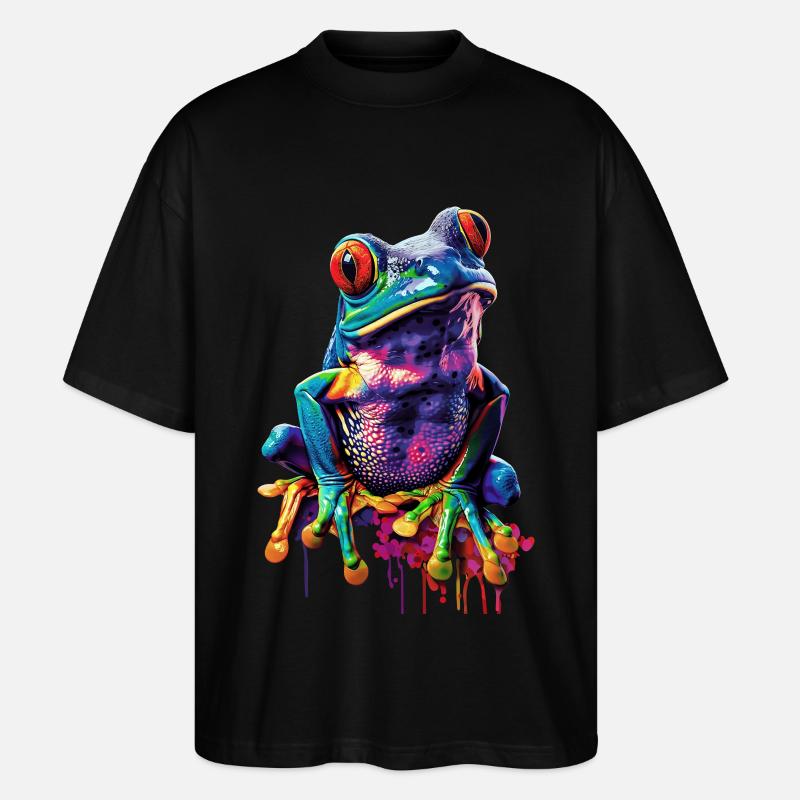 Frosch - Stanley/Stella Oversized Unisex Bio T-Shirt Blaster 2.0 - Schwarz