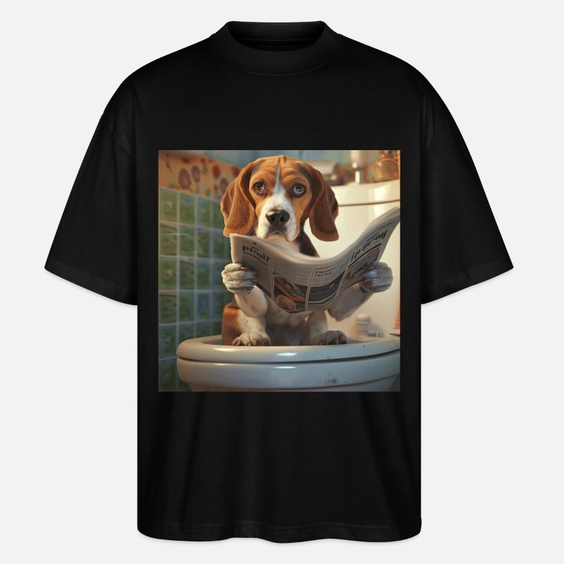 Beagle - Stanley/Stella Oversized Unisex Bio T-Shirt Blaster 2.0 - Schwarz
