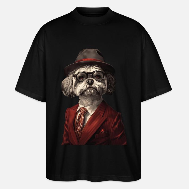 Lhasa Apso - Stanley/Stella Oversized Unisex Bio T-Shirt Blaster 2.0 - Schwarz