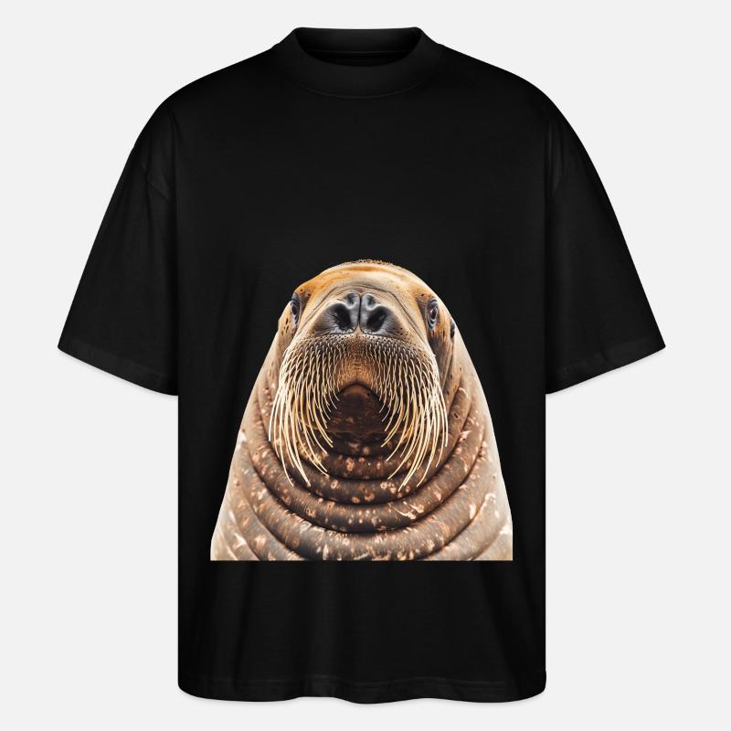 Walross - Stanley/Stella Oversized Unisex Bio T-Shirt Blaster 2.0 - Schwarz
