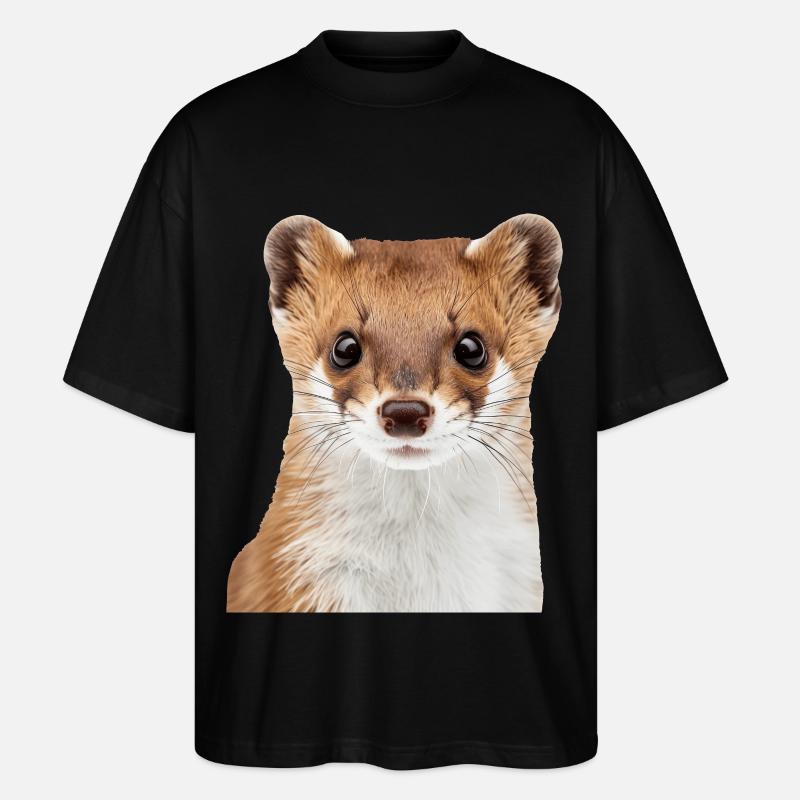 Hermelin - Stanley/Stella Oversized Unisex Bio T-Shirt Blaster 2.0 - Schwarz