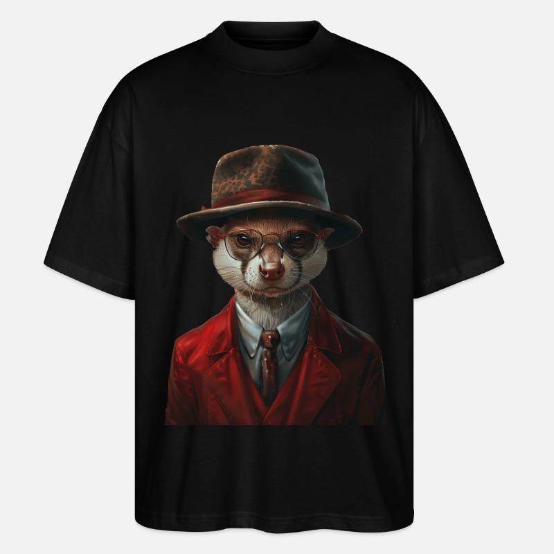 Wiesel - Stanley/Stella Oversized Unisex Bio T-Shirt Blaster 2.0 - Schwarz