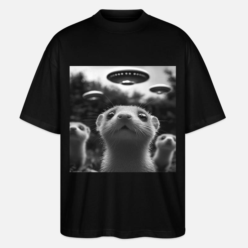 Wiesel - Stanley/Stella Oversized Unisex Bio T-Shirt Blaster 2.0 - Schwarz