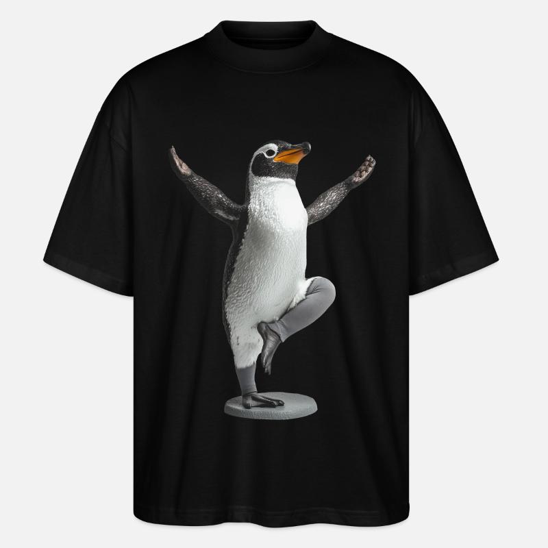 Pinguin - Stanley/Stella Oversized Unisex Bio T-Shirt Blaster 2.0 - Schwarz