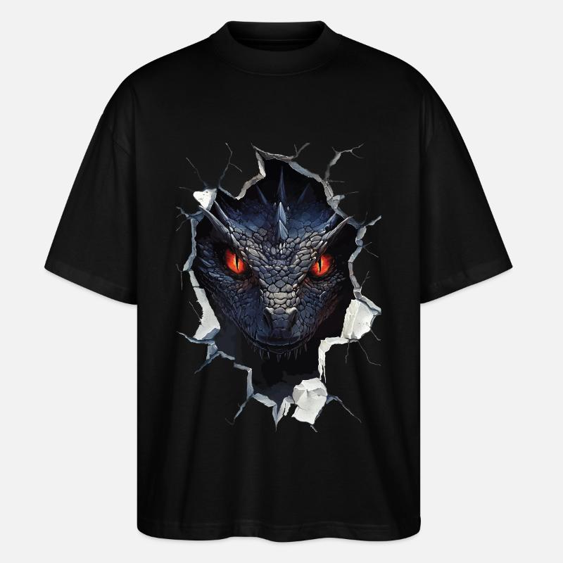 Drachen - Stanley/Stella Oversized Unisex Bio T-Shirt Blaster 2.0 - Schwarz