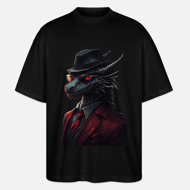 Drachen - Stanley/Stella Oversized Unisex Bio T-Shirt Blaster 2.0 - Schwarz