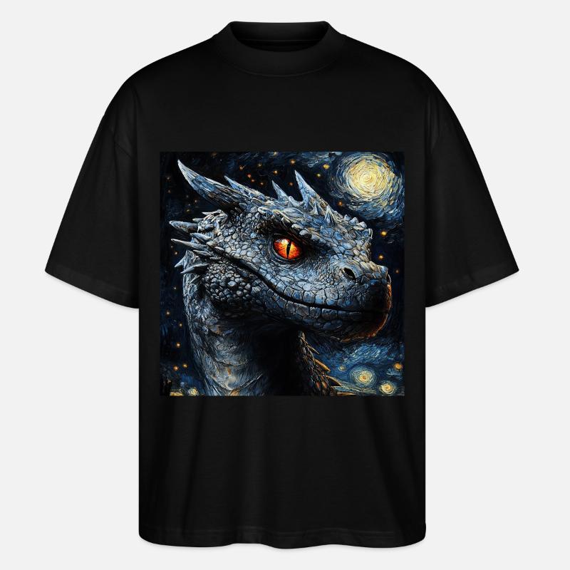 Drachen - Stanley/Stella Oversized Unisex Bio T-Shirt Blaster 2.0 - Schwarz