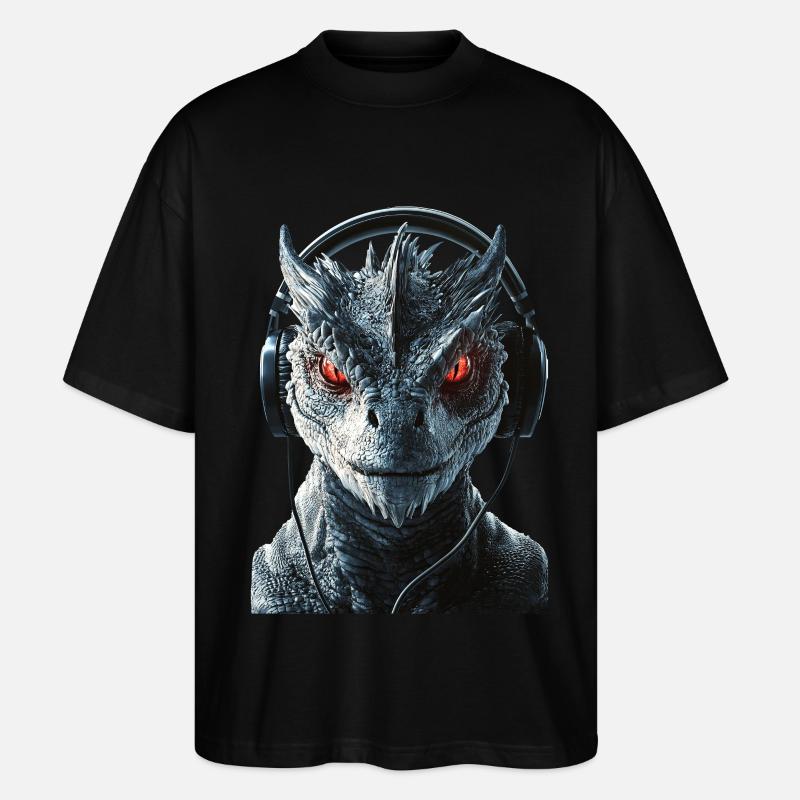 Drachen - Stanley/Stella Oversized Unisex Bio T-Shirt Blaster 2.0 - Schwarz