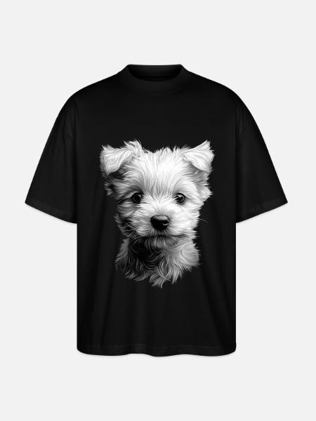 West Highland White - Stanley/Stella Oversized Unisex Bio T-Shirt Blaster 2.0 - Schwarz