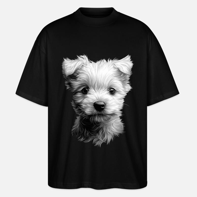 West Highland White - Stanley/Stella Oversized Unisex Bio T-Shirt Blaster 2.0 - Schwarz