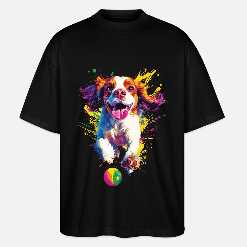 Cavalier King Charles - Stanley/Stella Oversized Unisex Bio T-Shirt Blaster 2.0 - Schwarz