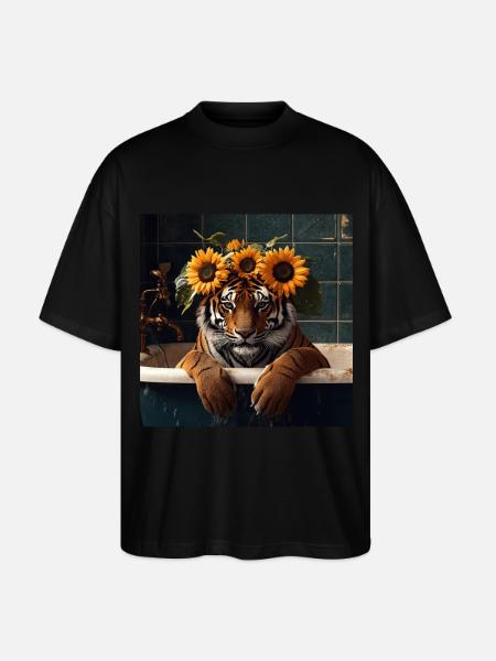 Tiger - Stanley/Stella Oversized Unisex Bio T-Shirt Blaster 2.0 - Schwarz
