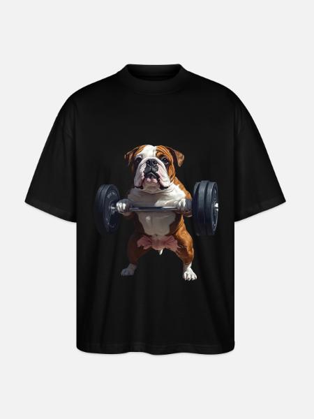 Bulldogge - Stanley/Stella Oversized Unisex Bio T-Shirt Blaster 2.0 - Schwarz