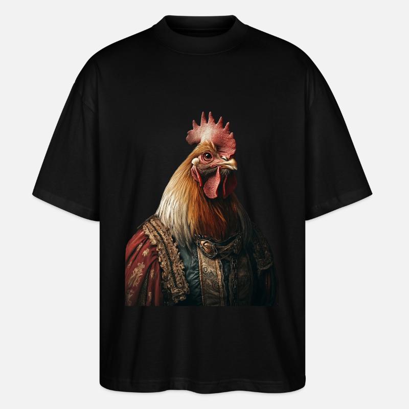 Huhn - Stanley/Stella Oversized Unisex Bio T-Shirt Blaster 2.0 - Schwarz