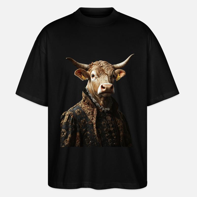 Kuh - Stanley/Stella Oversized Unisex Bio T-Shirt Blaster 2.0 - Schwarz