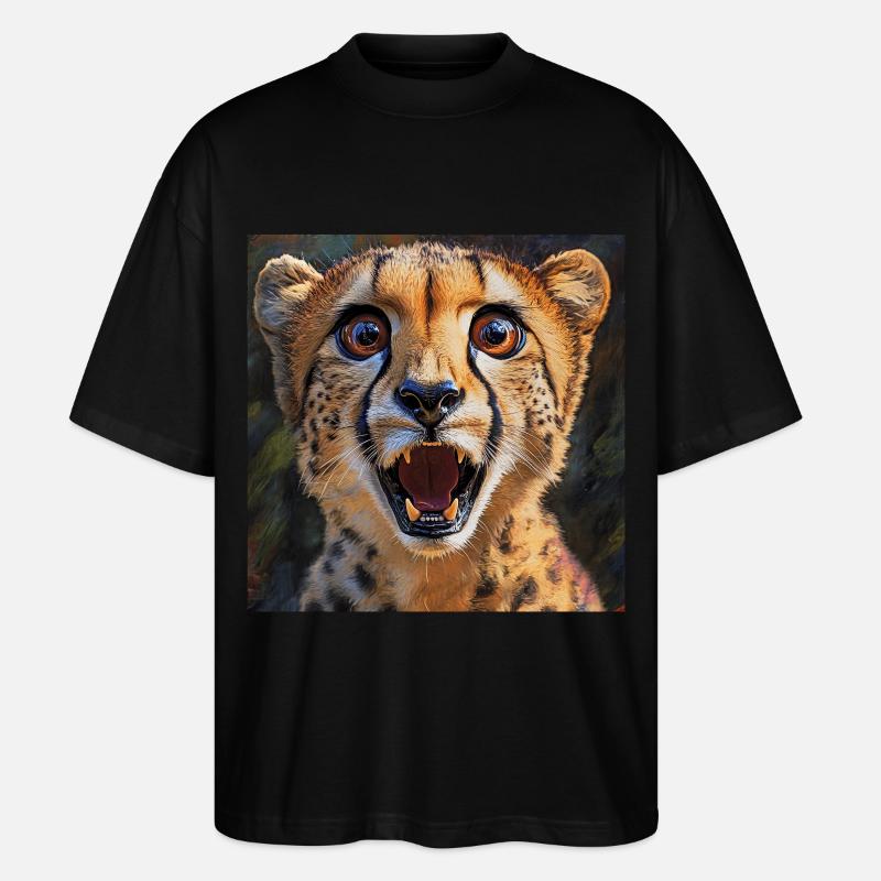 Gepard - Stanley/Stella Oversized Unisex Bio T-Shirt Blaster 2.0 - Schwarz