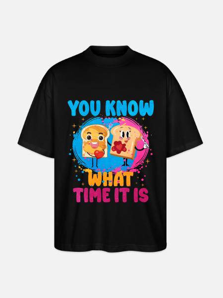 Erdnussbutter - Stanley/Stella Oversized Unisex Bio T-Shirt Blaster 2.0 - Schwarz