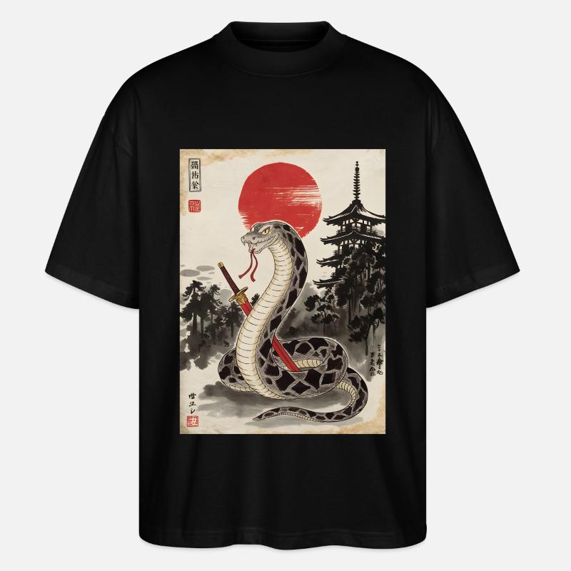 Samurai - Stanley/Stella Oversized Unisex Bio T-Shirt Blaster 2.0 - Schwarz