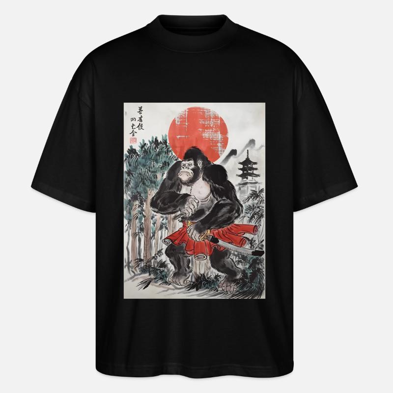 Samurai - Stanley/Stella Oversized Unisex Bio T-Shirt Blaster 2.0 - Schwarz
