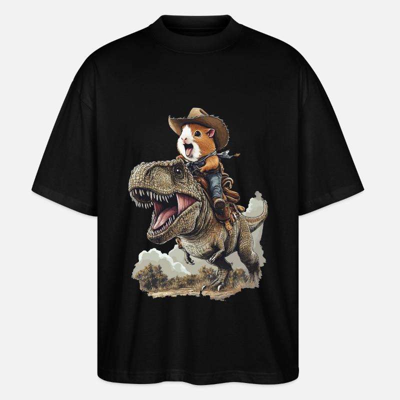 Meerschweinchen - Stanley/Stella Oversized Unisex Bio T-Shirt Blaster 2.0 - Schwarz