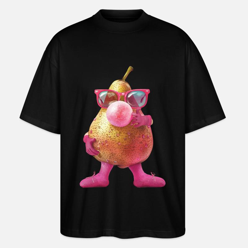Birne - Stanley/Stella Oversized Unisex Bio T-Shirt Blaster 2.0 - Schwarz