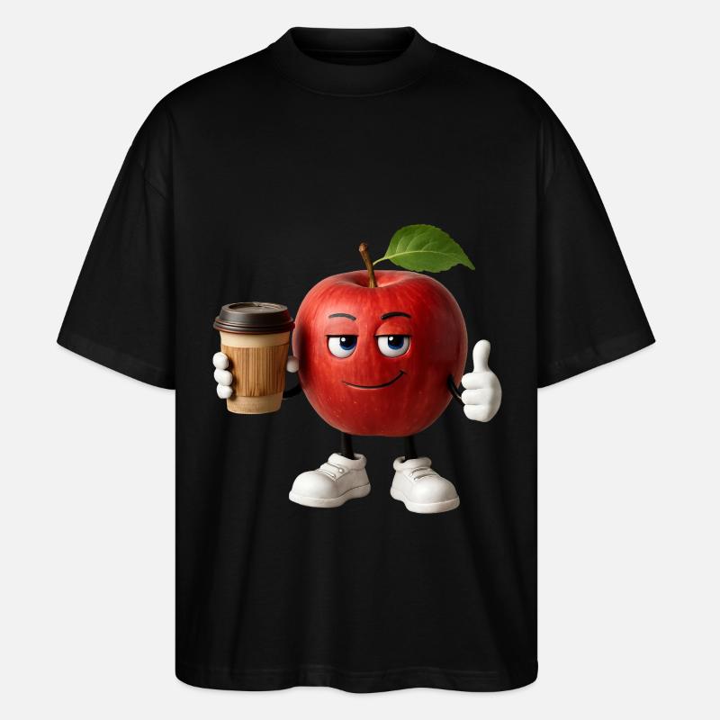 Apfelkaffee - Stanley/Stella Oversized Unisex Bio T-Shirt Blaster 2.0 - Schwarz