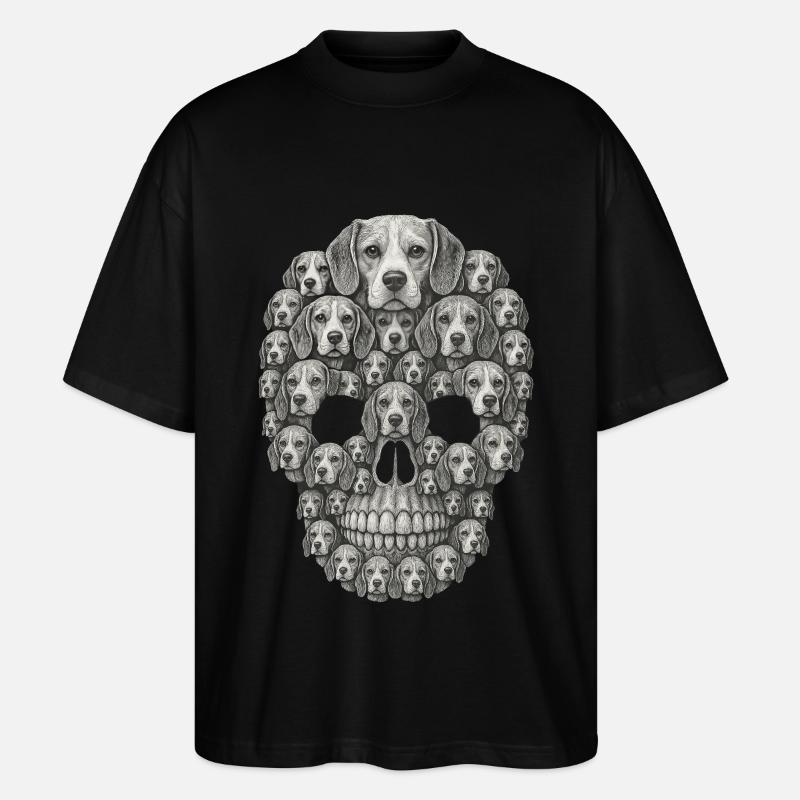 Beagle - Stanley/Stella Oversized Unisex Bio T-Shirt Blaster 2.0 - Schwarz