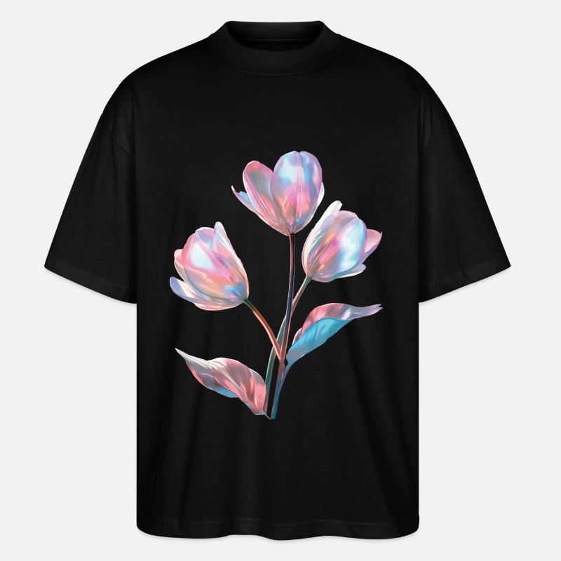 Tulpe - Stanley/Stella Oversized Unisex Bio T-Shirt Blaster 2.0 - Schwarz