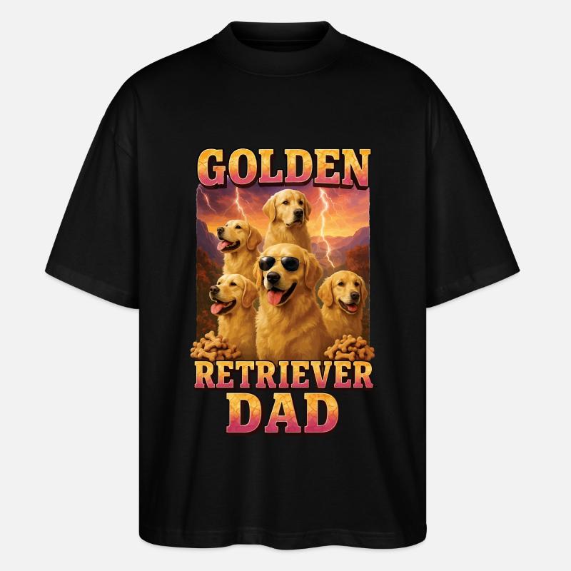 Golden Retriever - Stanley/Stella Oversized Unisex Bio T-Shirt Blaster 2.0 - Schwarz