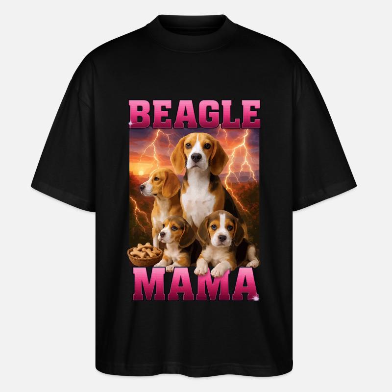 Beagle - Stanley/Stella Oversized Unisex Bio T-Shirt Blaster 2.0 - Schwarz
