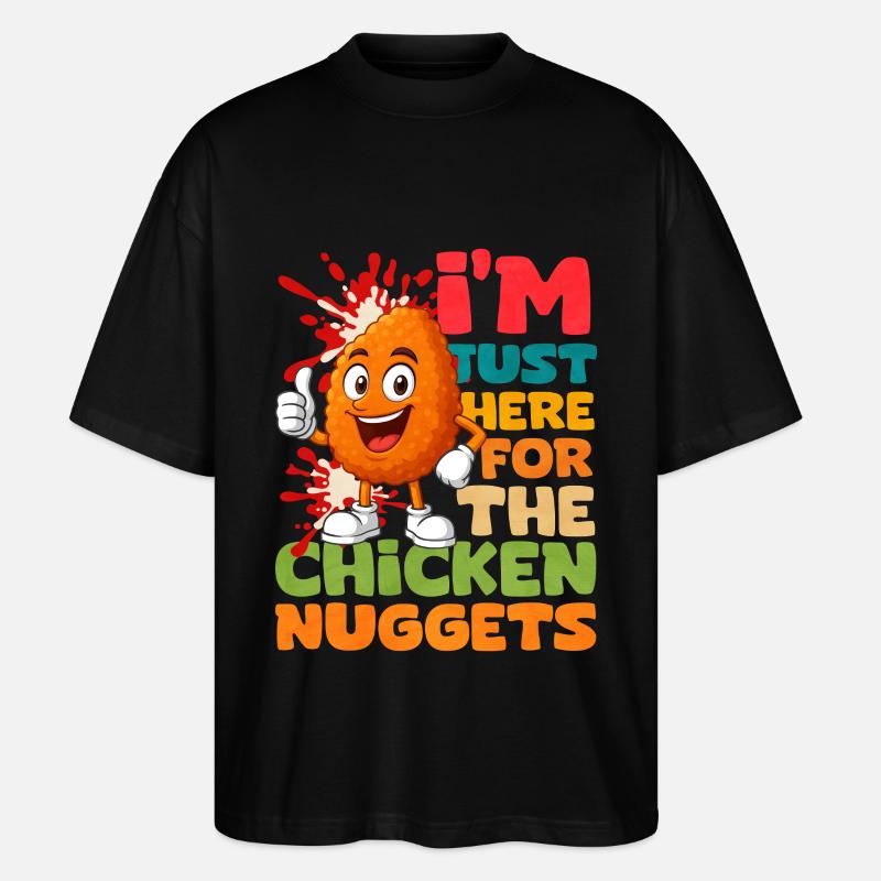 Chicken Nugget - Stanley/Stella Oversized Unisex Bio T-Shirt Blaster 2.0 - Schwarz