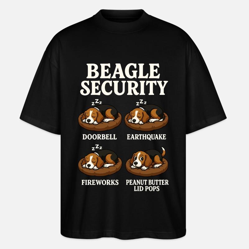 Beagle - Ekologiczne Koszulka Oversize Unisex Stanley/Stella Blaster 2.0 - czarny