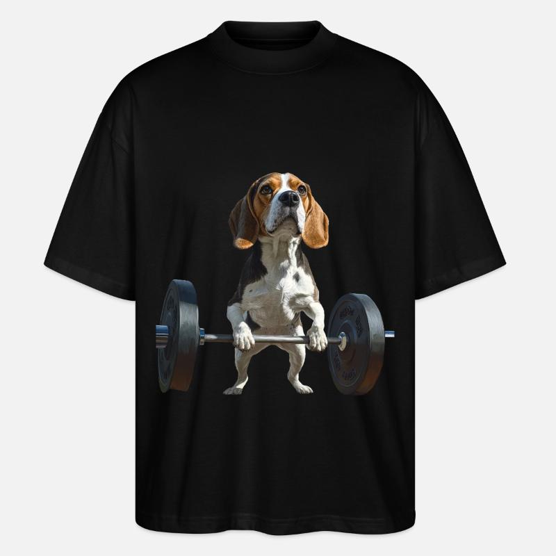 Beagle - Stanley/Stella Oversized Unisex Bio T-Shirt Blaster 2.0 - Schwarz