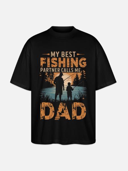 Père et fils Pêche Pêche - T-shirt bio Blaster 2.0 coupe oversize Stanley/Stella Unisexe - noir