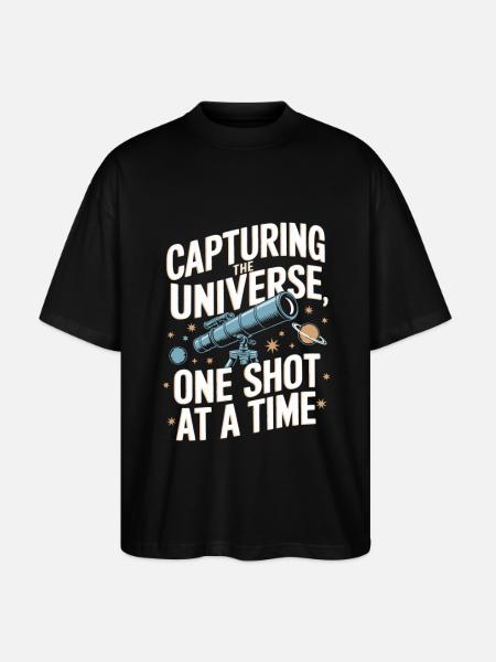 Astrophotography Telescope Astronomy - Stanley/Stella Oversized Unisex Organic T-shirt Blaster 2.0 - black