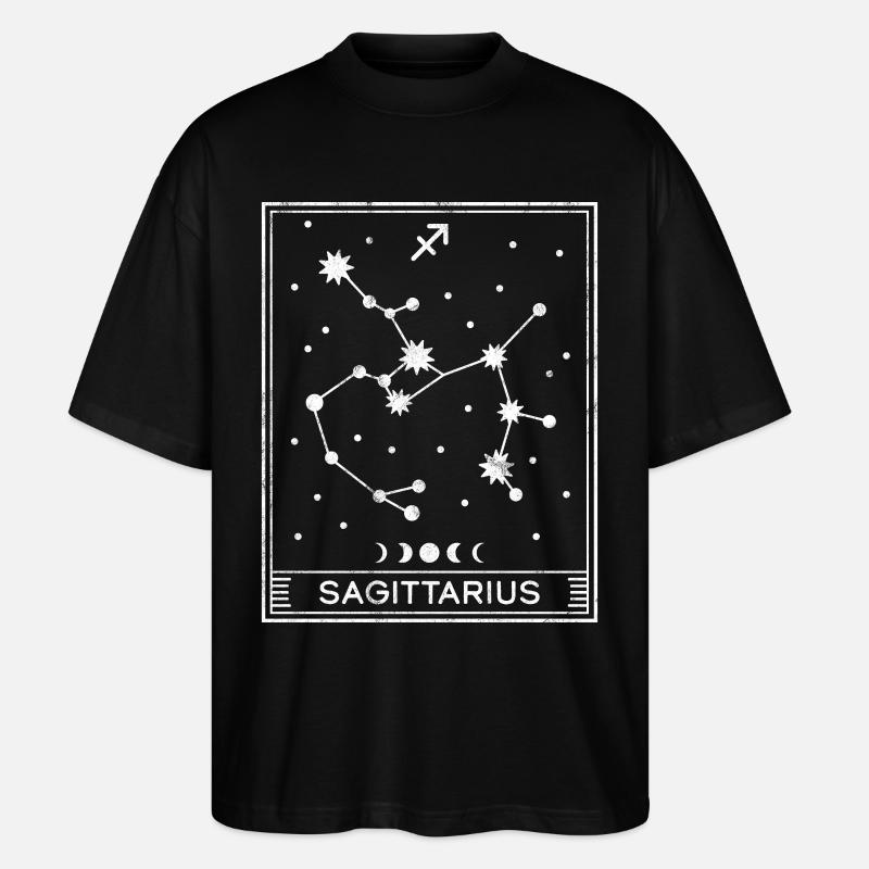 Sternzeichen Schütze - Stanley/Stella Oversized Unisex Bio T-Shirt Blaster 2.0 - Schwarz