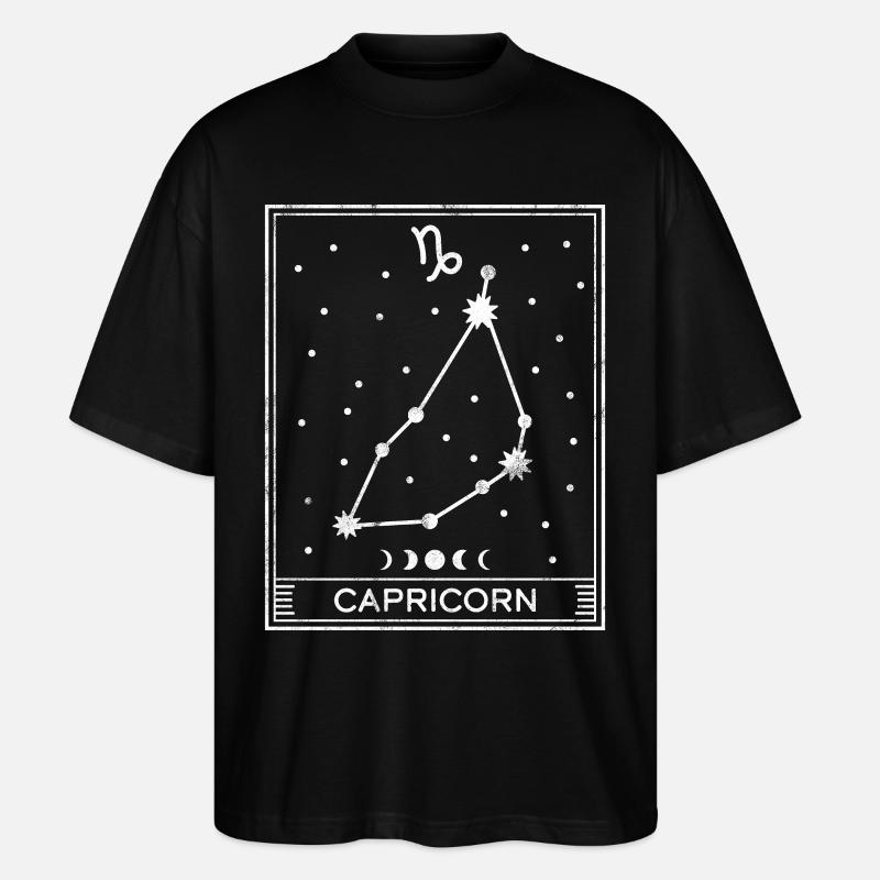 Sternzeichen Steinbock - Stanley/Stella Oversized Unisex Bio T-Shirt Blaster 2.0 - Schwarz
